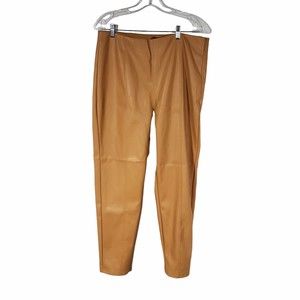 Forever 21 + Plus size 2X Almond Brown Polyurethane Straight Leg Pants
